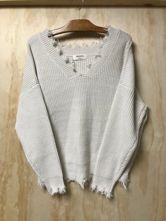 Zenana knit top L