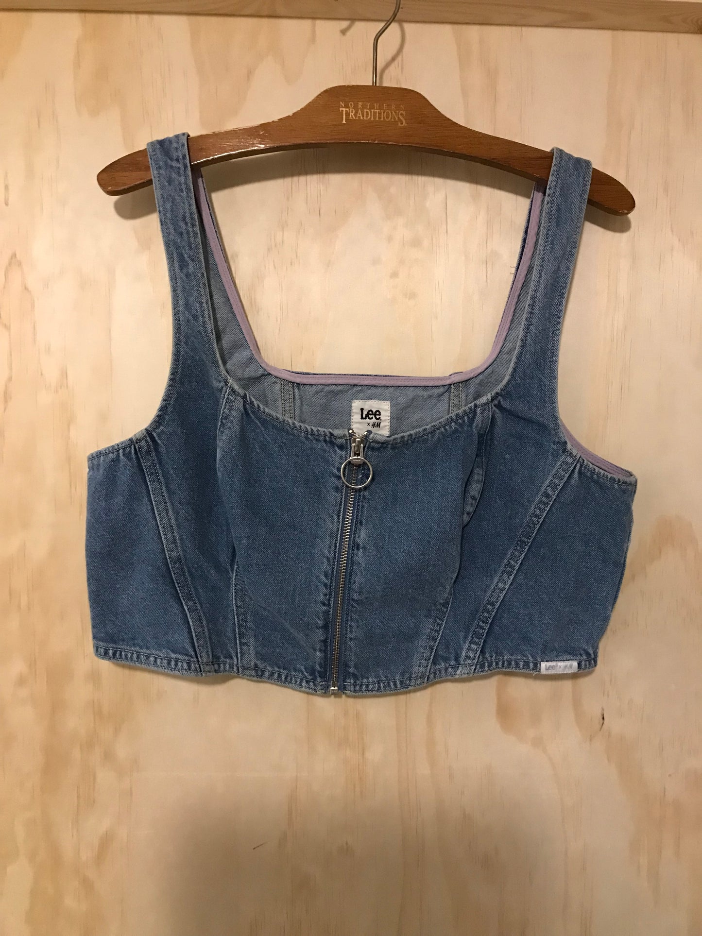 H&M denim crop L